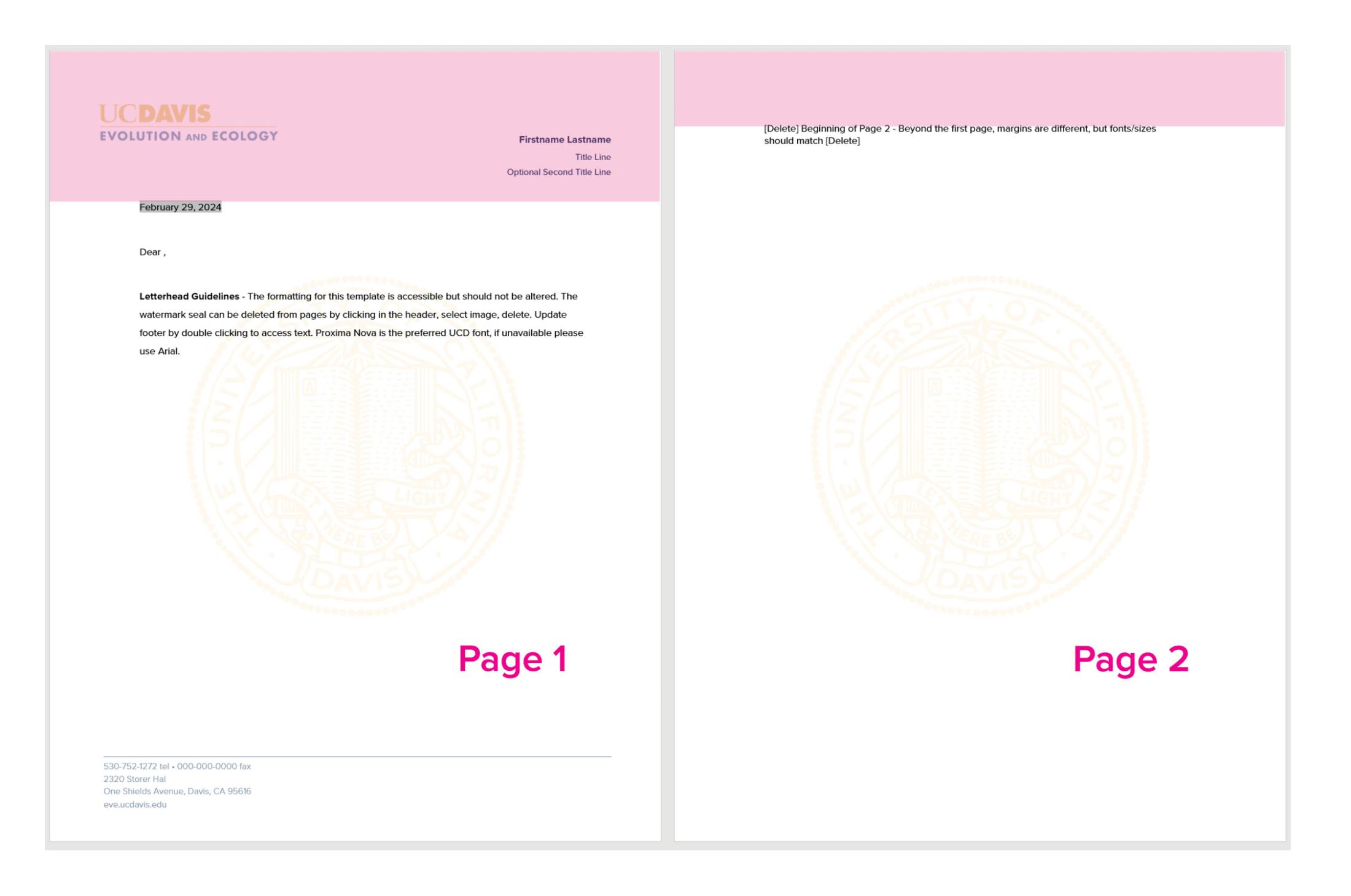 Letterhead margin graphic
