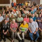 In August 2016, a crowd gathered to celebrate Mel Green's 100th birthday, with lunch and a special Storer Endowment seminar on fly genetics presented by University of Iowa Professor Pamela Geye. Geye became a collaborator of Green's during her postdoctoral studies. David Slipher/UC Davis