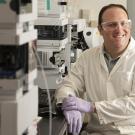 Justin Siegel in lab