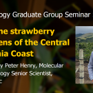 Plant graphic with seminar title, speaker name and title, and speaker photo